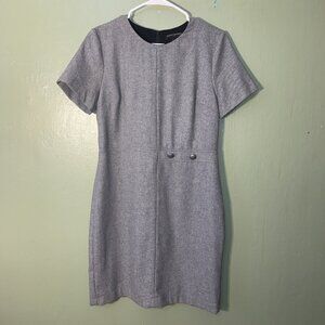 Banana Republic Dress 10 Wool Blend Midi Shift Workwear Career Wear Lined SS